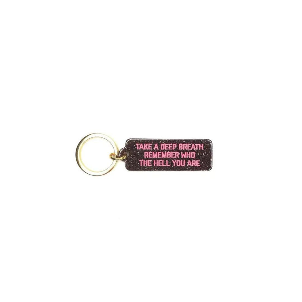 
            
                Load image into Gallery viewer, Take a Deep Breath Glitter Keytag
            
        