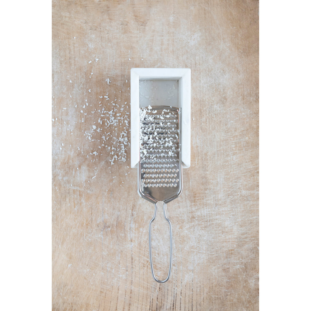 
            
                Load image into Gallery viewer, Marble &amp;amp; Stainless Cheese Grater
            
        