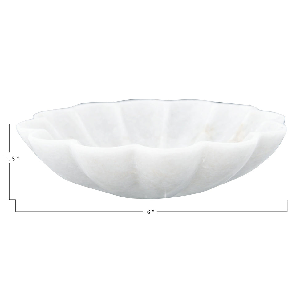 Marble Flower Shaped Dish