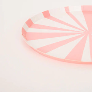 Pink Stripe Plates