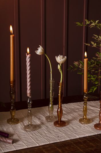 Colorful Glass Candlesticks