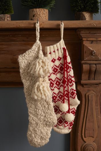 Cream Knit Stocking