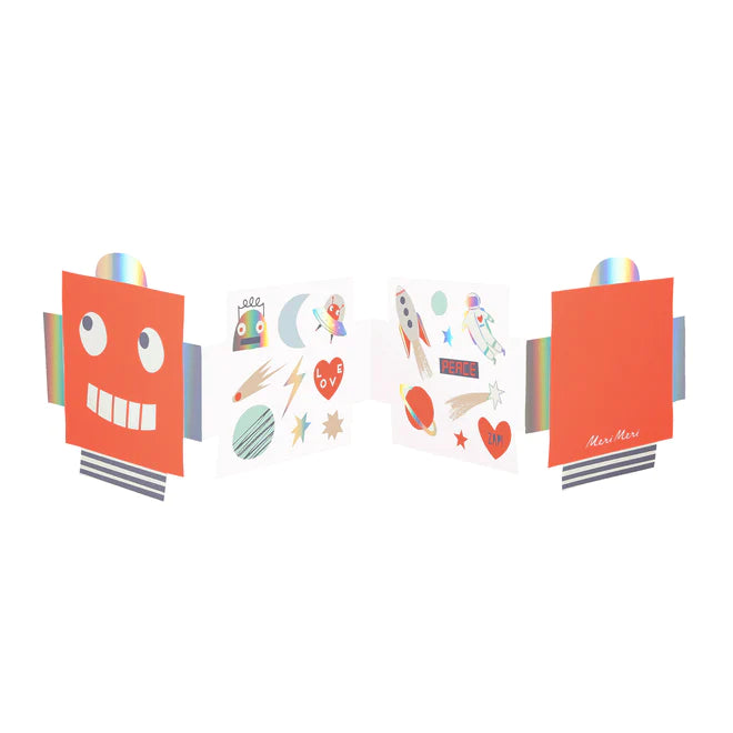 
            
                Load image into Gallery viewer, Robot Valentines Cards with Stickers
            
        