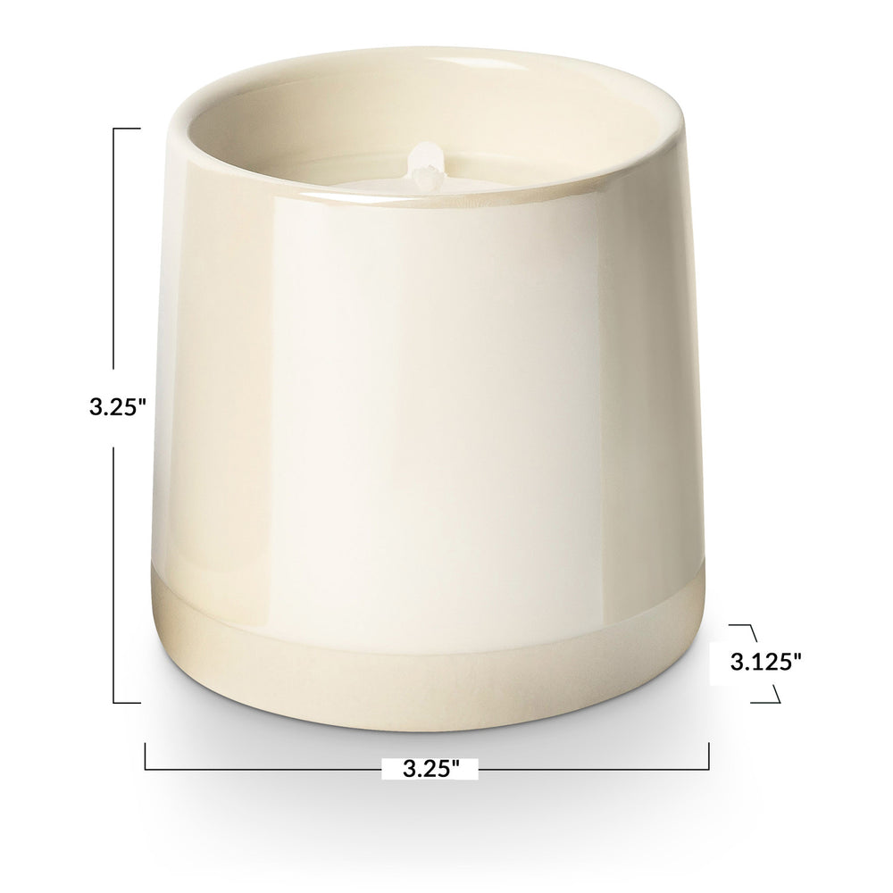 Winter White Shine Ceramic Candle
