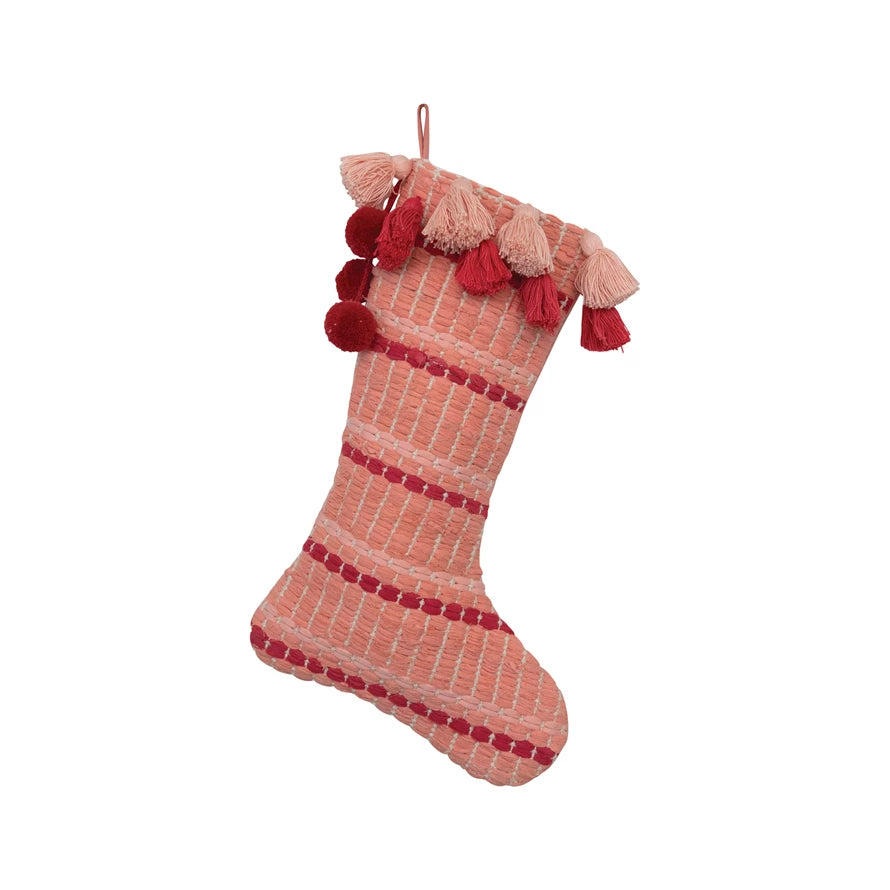 
            
                Load image into Gallery viewer, Pink and Red Tassel Stocking
            
        